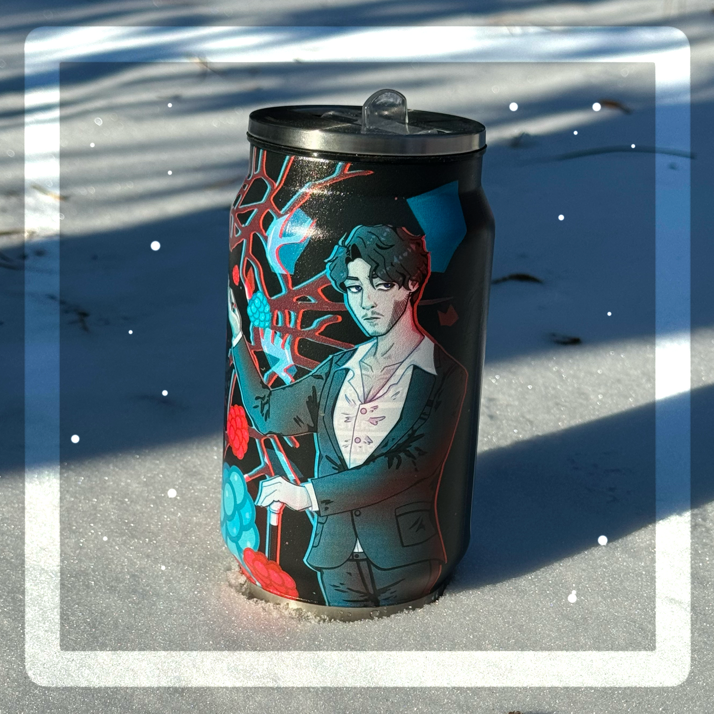 Darkstache Soda Can Tumblers
