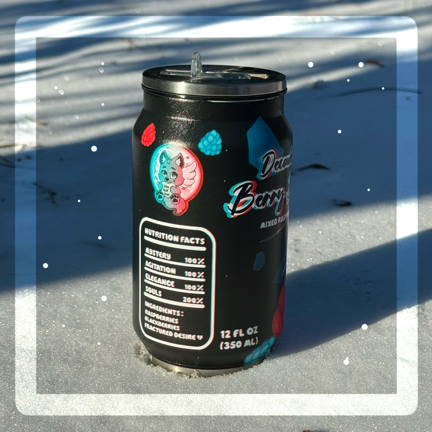 Darkstache Soda Can Tumblers