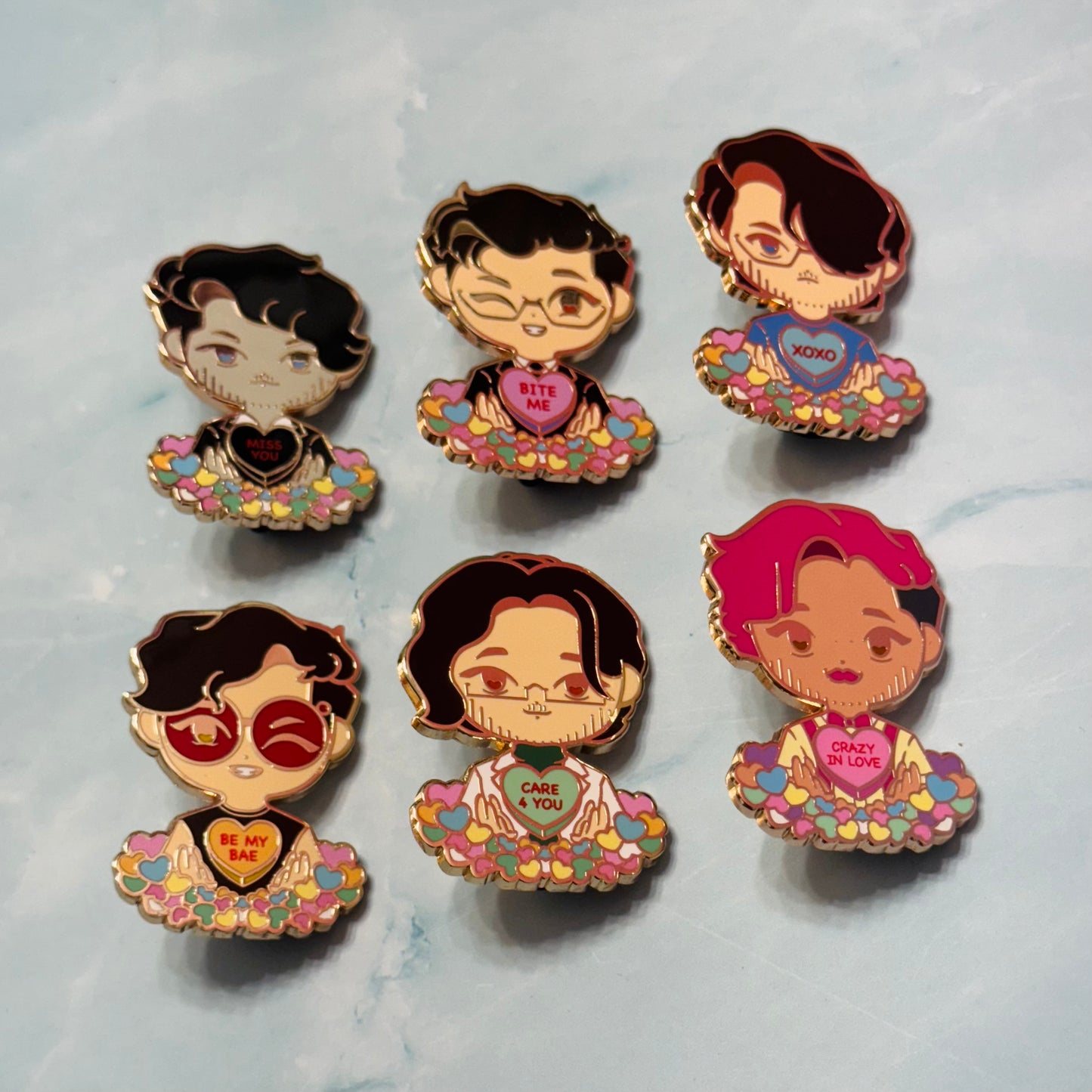 Candy Heart Blind Box Pins