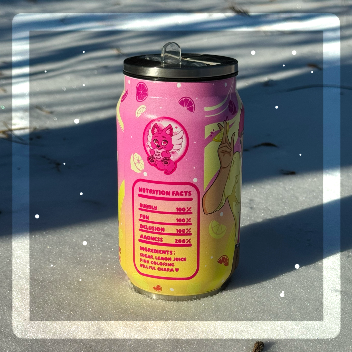 Darkstache Soda Can Tumblers
