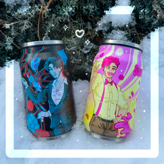Darkstache Soda Can Tumblers